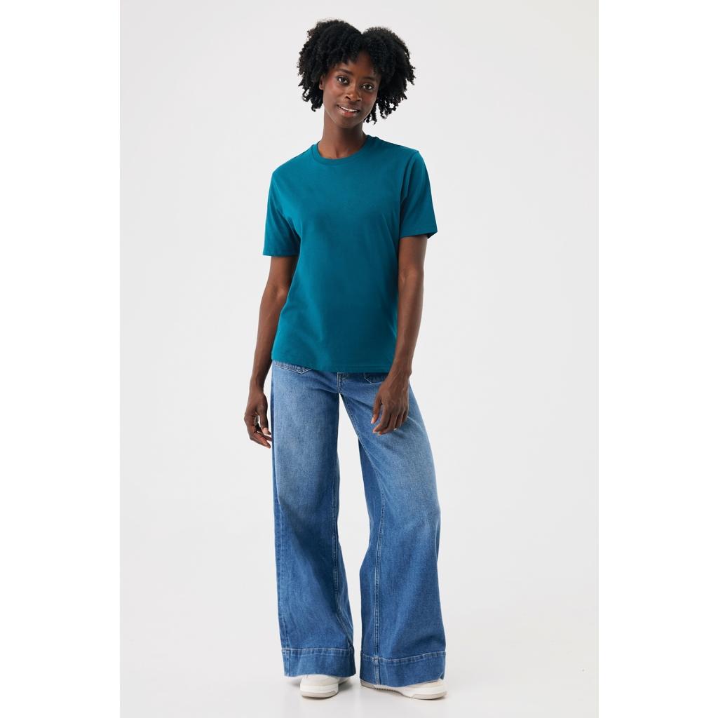 Tricou din bumbac reciclat Iqoniq Brett dark teal M