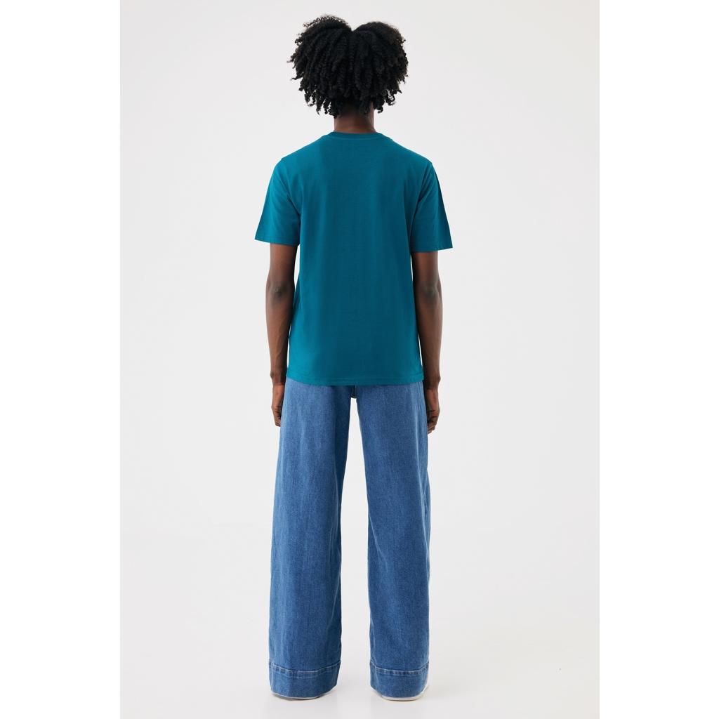 Tricou din bumbac reciclat Iqoniq Brett dark teal M