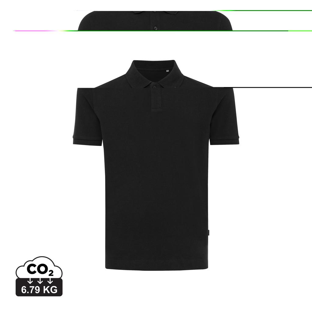 Polo din bumbac reciclat Iqoniq Yosemite black L