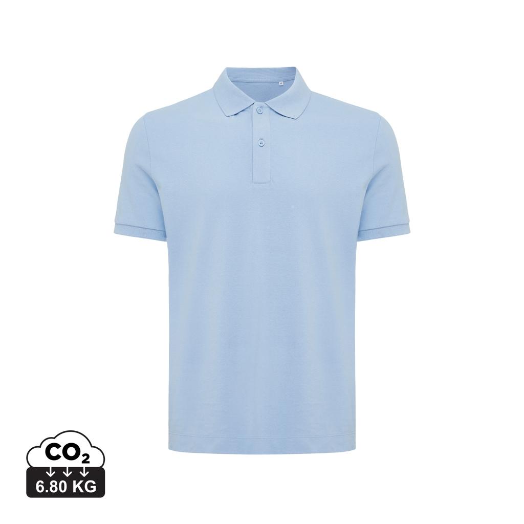 Polo din bumbac reciclat Iqoniq Yosemite sky blue 2XS