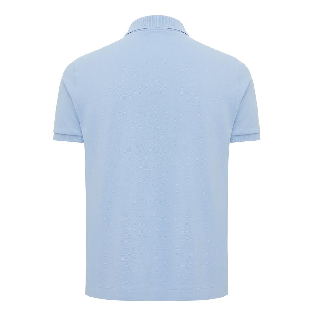 Polo din bumbac reciclat Iqoniq Yosemite sky blue XS