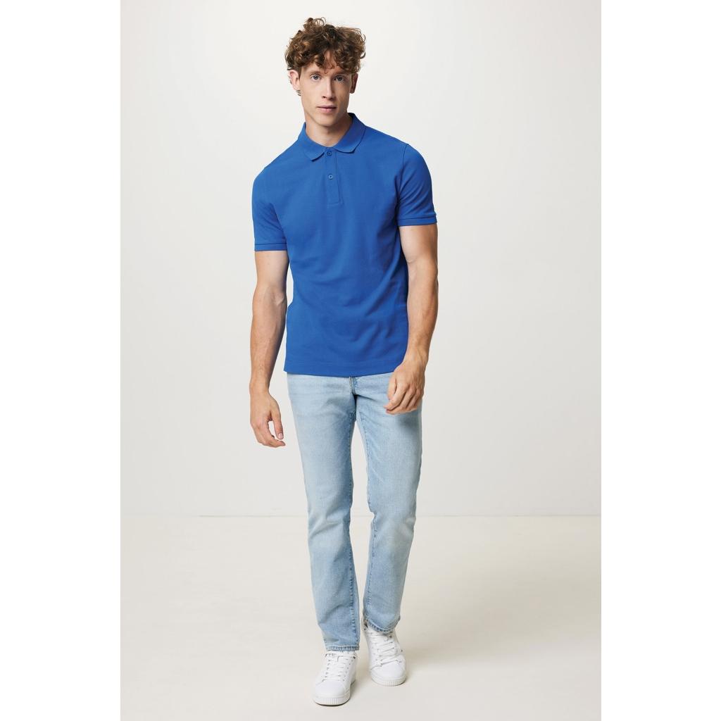 Polo din bumbac reciclat Iqoniq Yosemite royal blue 4XL