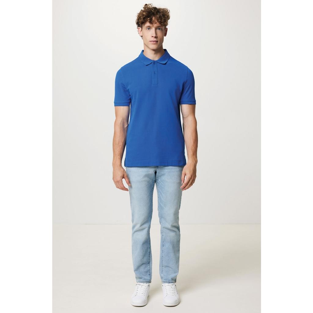 Polo din bumbac reciclat Iqoniq Yosemite royal blue 4XL