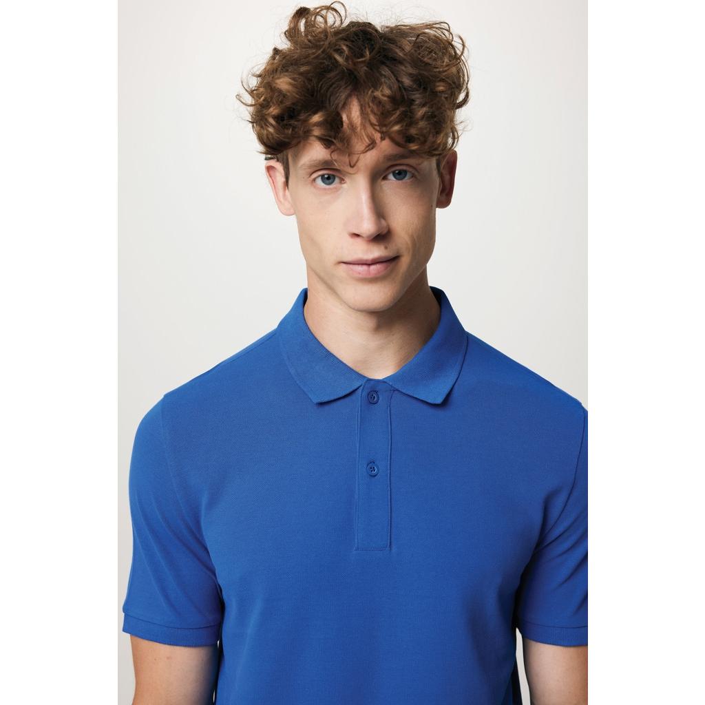 Polo din bumbac reciclat Iqoniq Yosemite royal blue 4XL