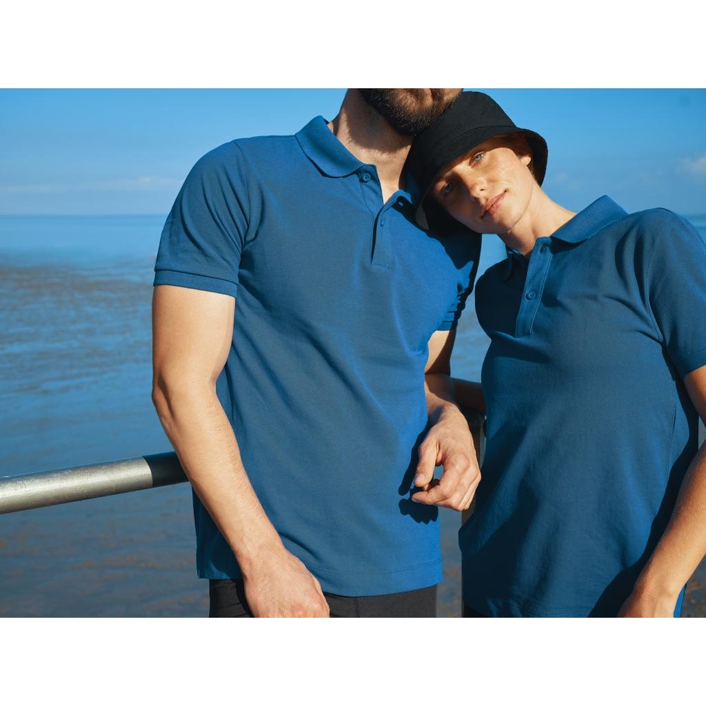 Polo din bumbac reciclat Iqoniq Yosemite royal blue 4XL