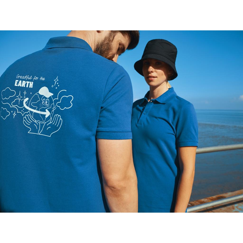 Polo din bumbac reciclat Iqoniq Yosemite royal blue 4XL