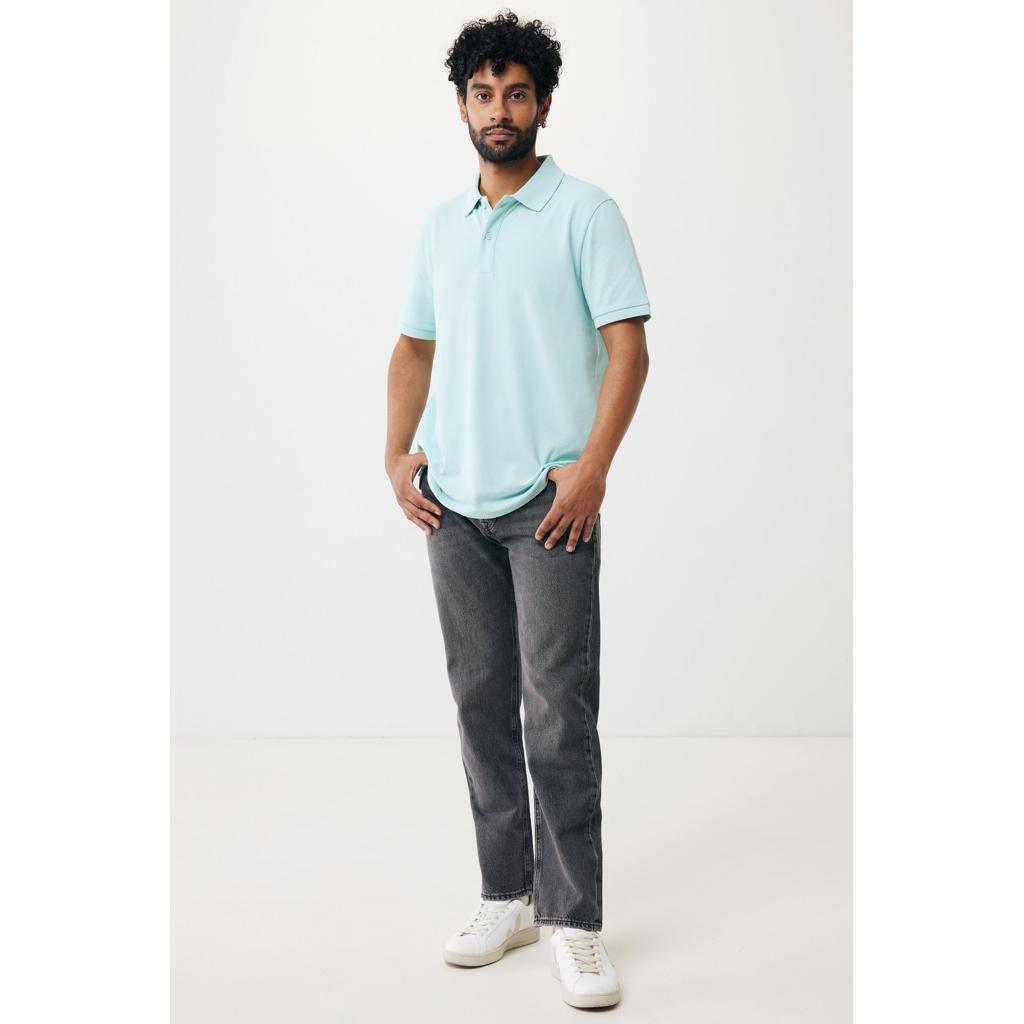Polo din bumbac reciclat Iqoniq Yosemite crushed mint L