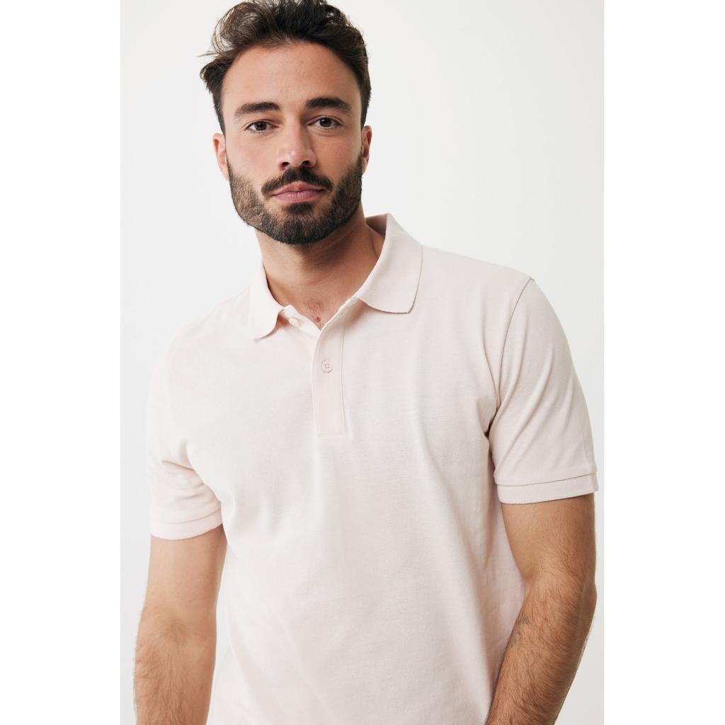 Polo din bumbac reciclat Iqoniq Yosemite cloud pink XL