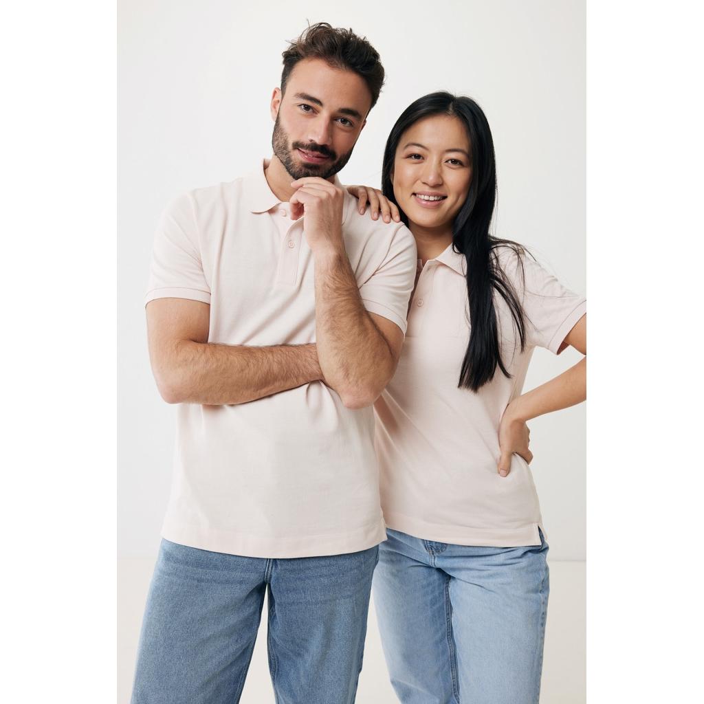 Polo din bumbac reciclat Iqoniq Yosemite cloud pink XL