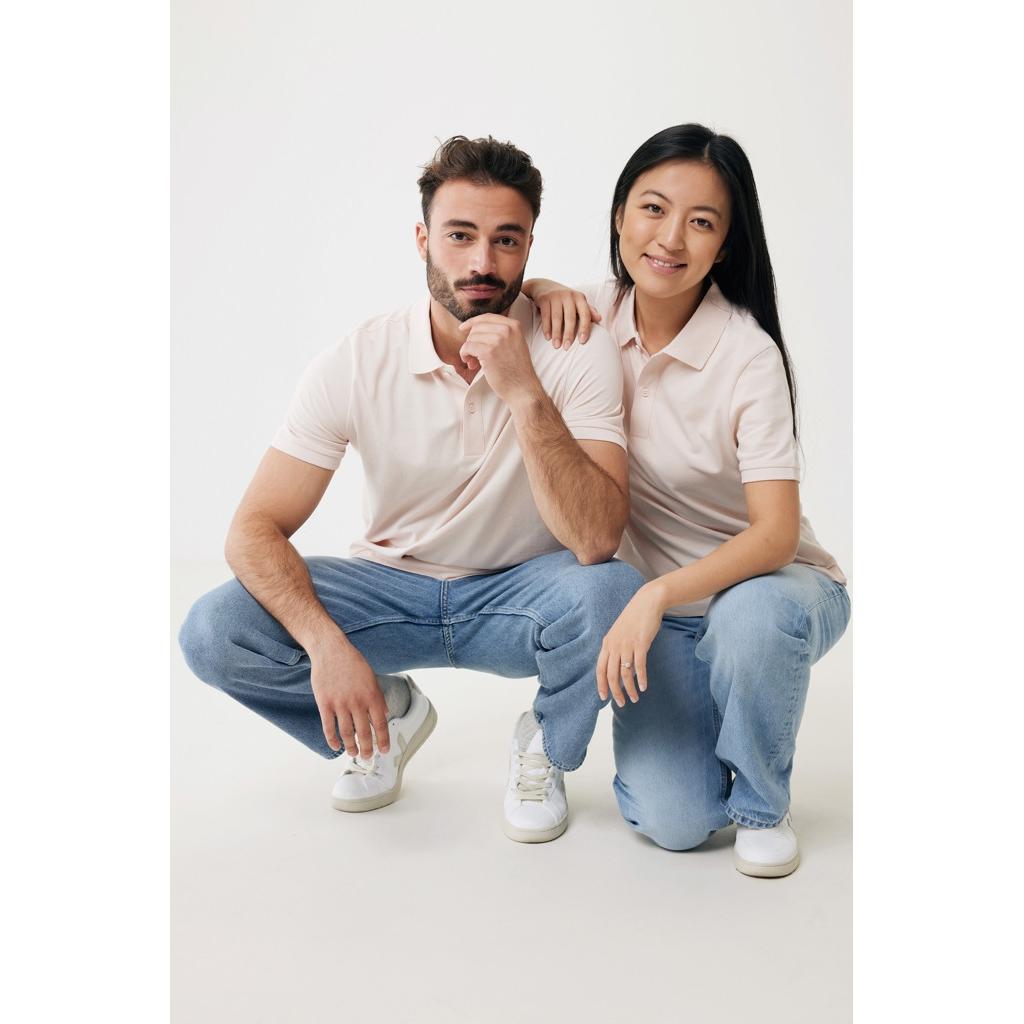 Polo din bumbac reciclat Iqoniq Yosemite cloud pink XL