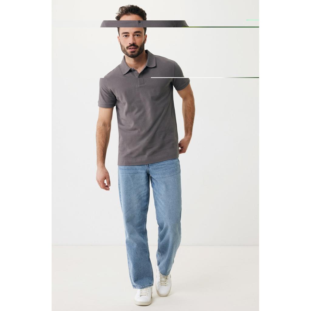 Polo din bumbac reciclat Iqoniq Yosemite anthracite L