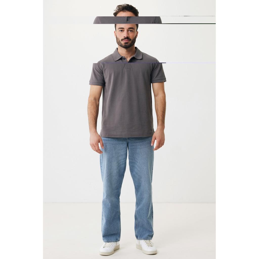 Polo din bumbac reciclat Iqoniq Yosemite anthracite L