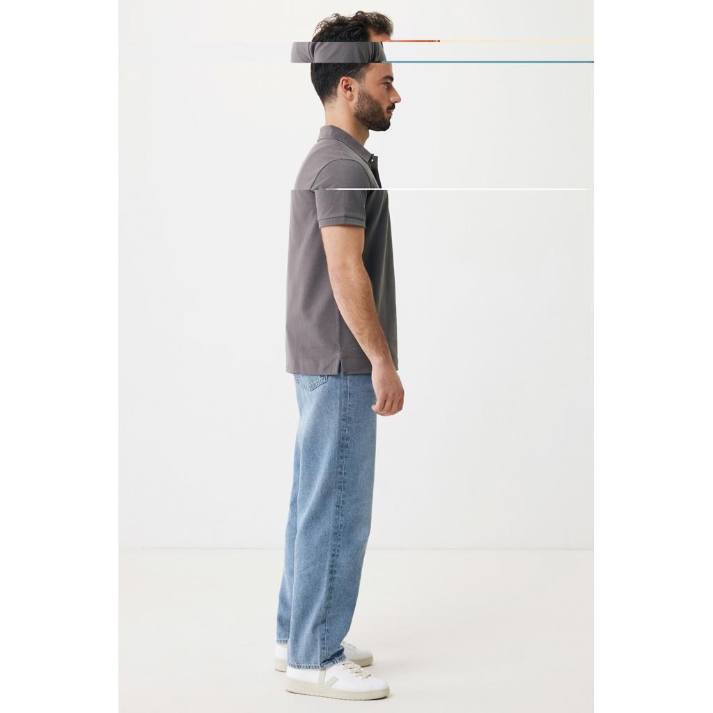 Polo din bumbac reciclat Iqoniq Yosemite anthracite L