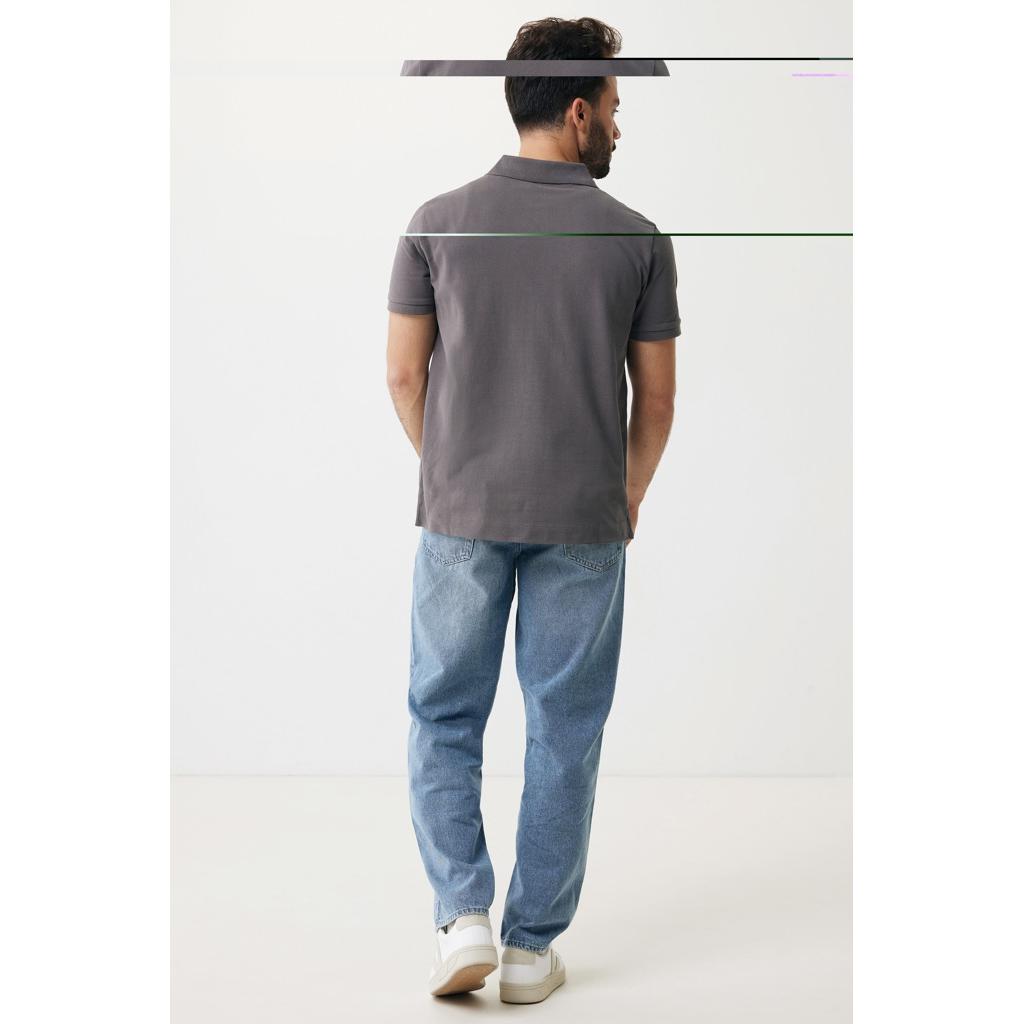 Polo din bumbac reciclat Iqoniq Yosemite anthracite L