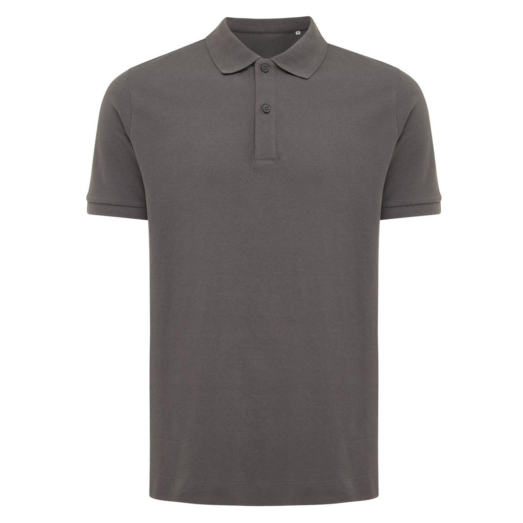 Polo din bumbac reciclat Iqoniq Yosemite anthracite L