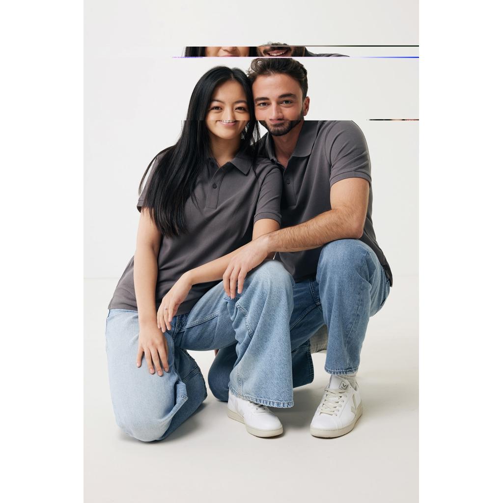 Polo din bumbac reciclat Iqoniq Yosemite anthracite L