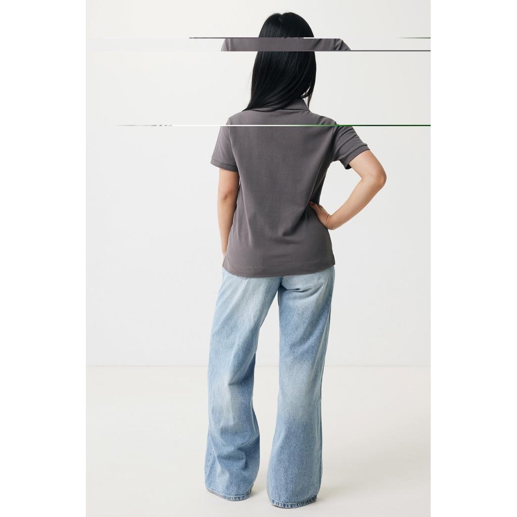 Polo din bumbac reciclat Iqoniq Yosemite anthracite L