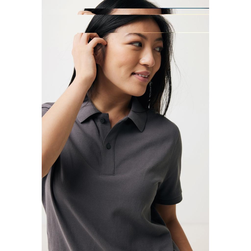 Polo din bumbac reciclat Iqoniq Yosemite anthracite L