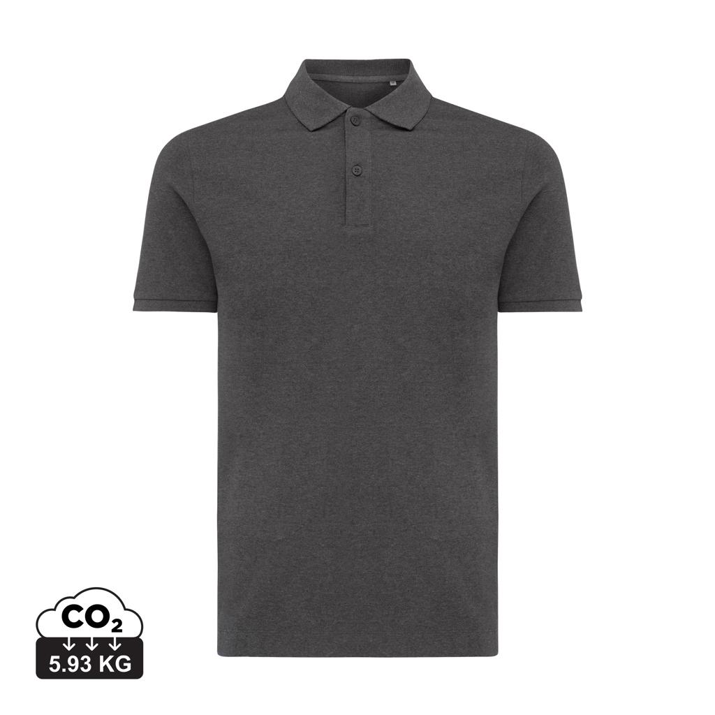 Polo din bumbac reciclat Iqoniq Yosemite heather anthracite 5XL