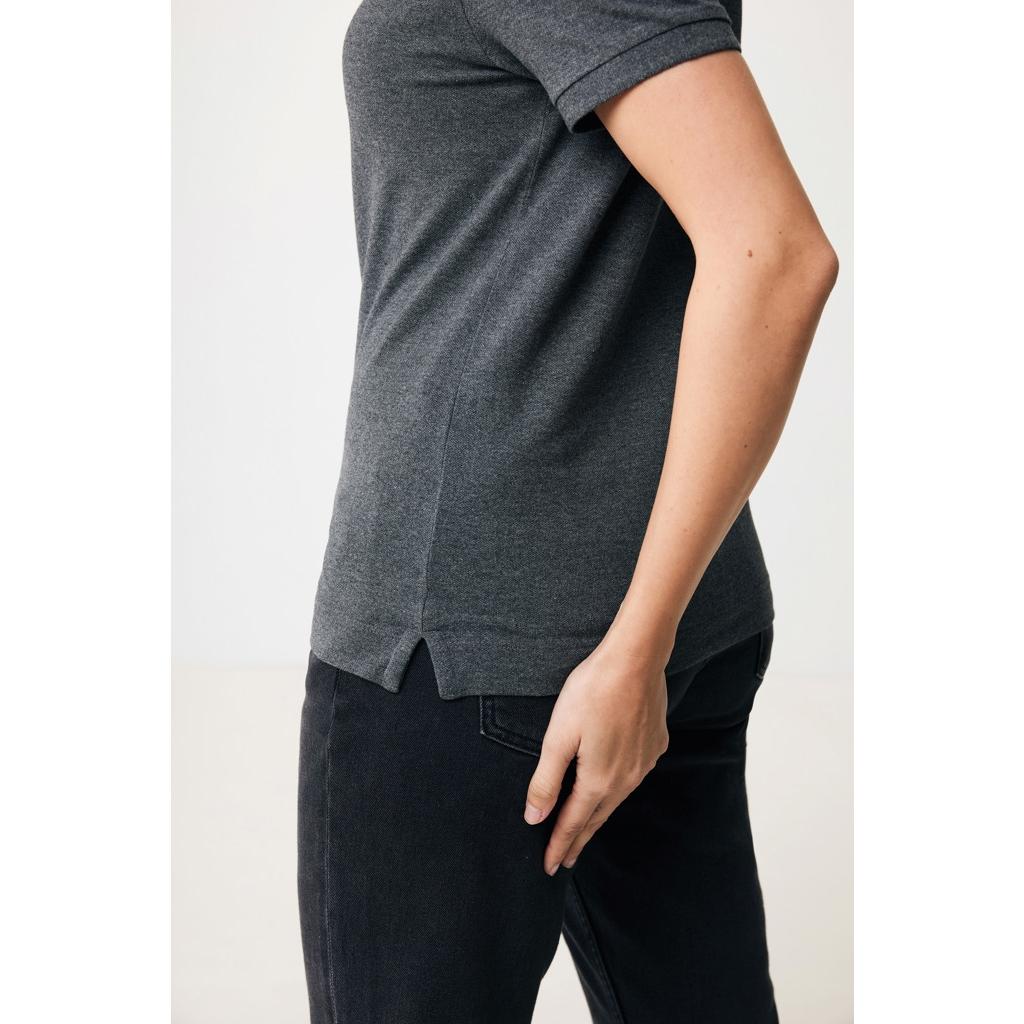 Polo din bumbac reciclat Iqoniq Yosemite heather anthracite 4XL