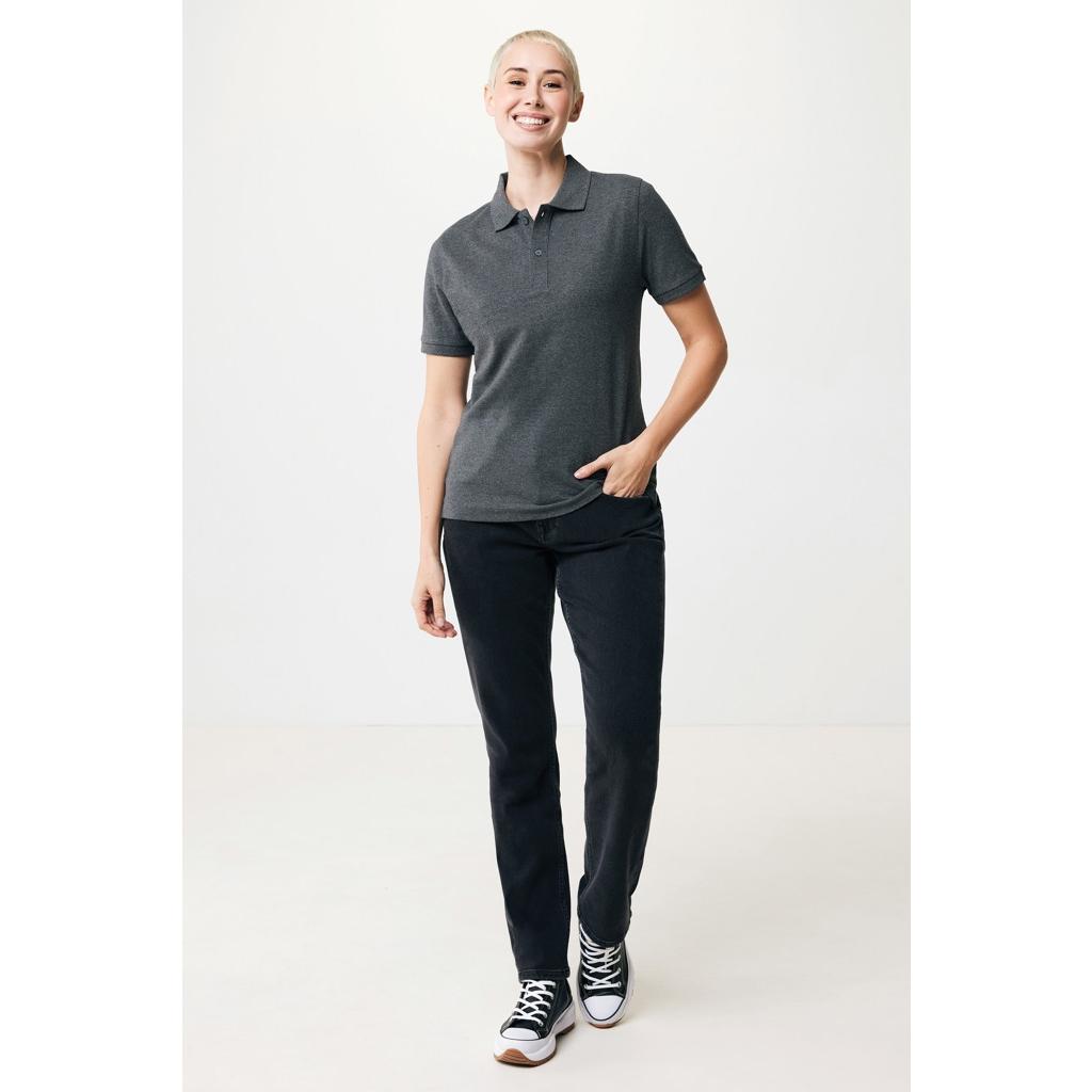 Polo din bumbac reciclat Iqoniq Yosemite heather anthracite 4XL