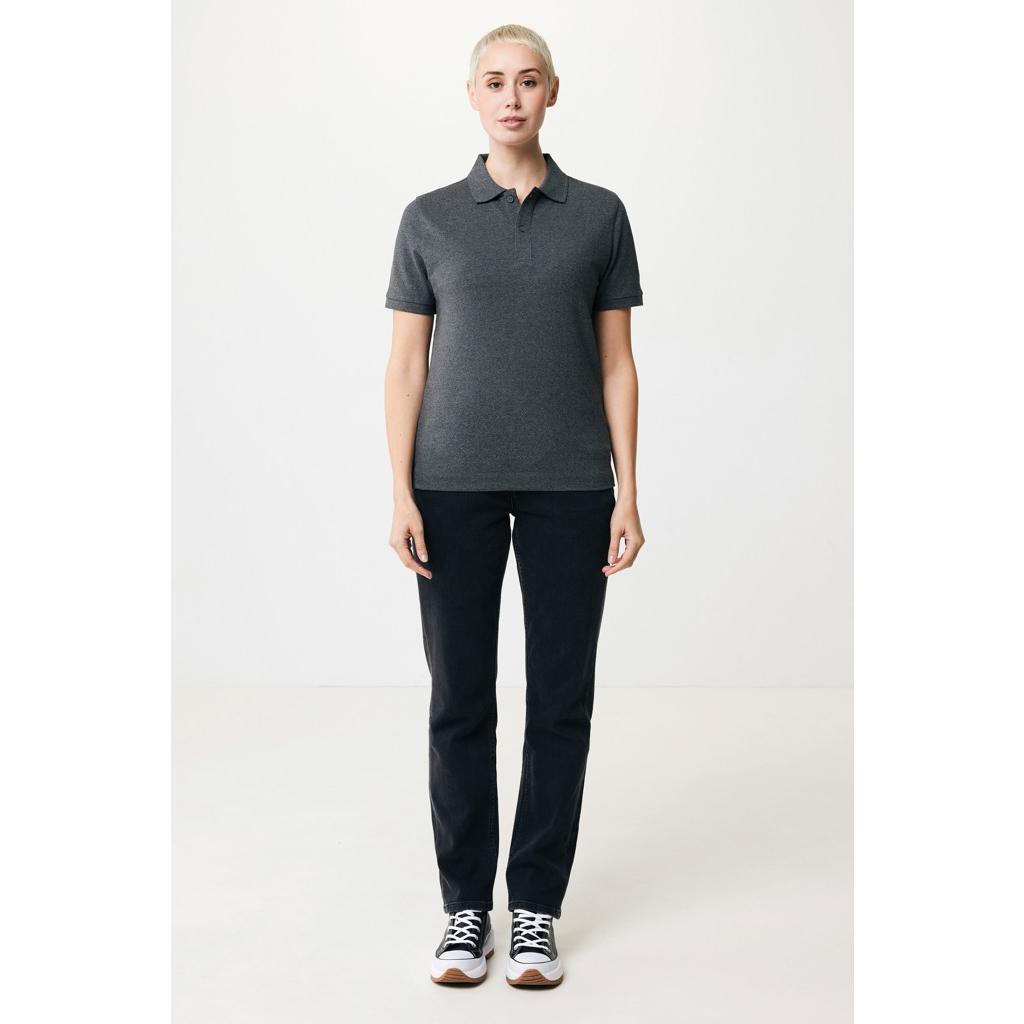 Polo din bumbac reciclat Iqoniq Yosemite heather anthracite 4XL