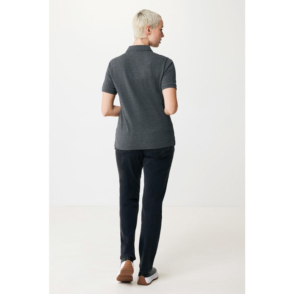 Polo din bumbac reciclat Iqoniq Yosemite heather anthracite 4XL