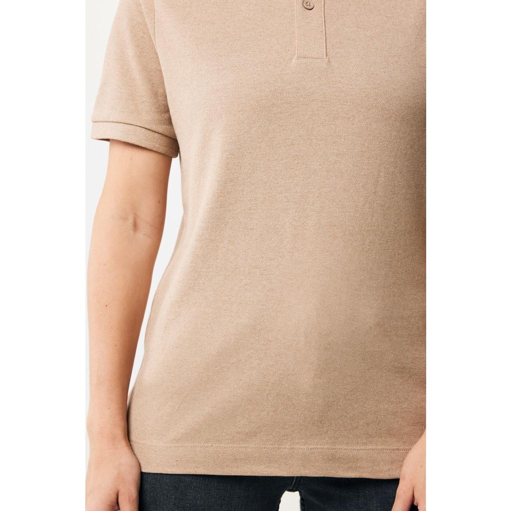 Polo din bumbac reciclat Iqoniq Yosemite heather brown 5XL