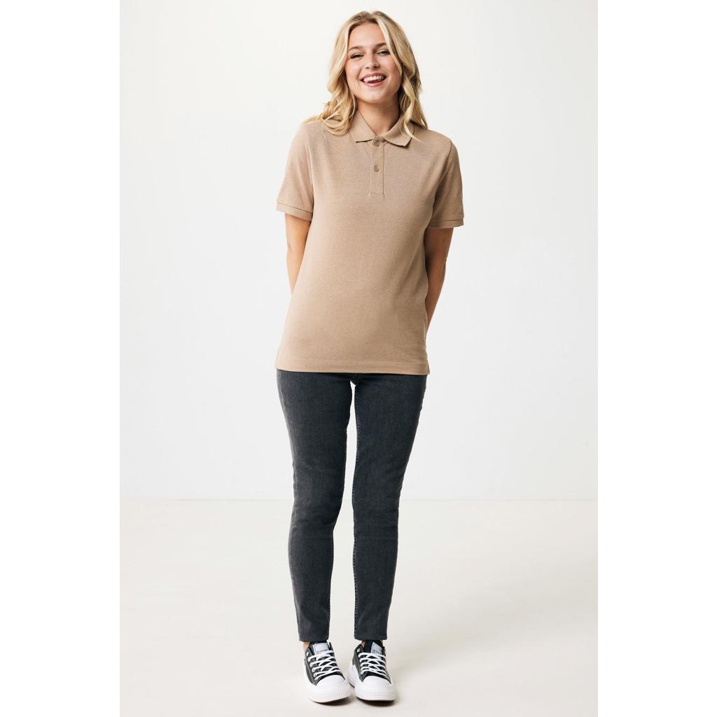 Polo din bumbac reciclat Iqoniq Yosemite heather brown 5XL