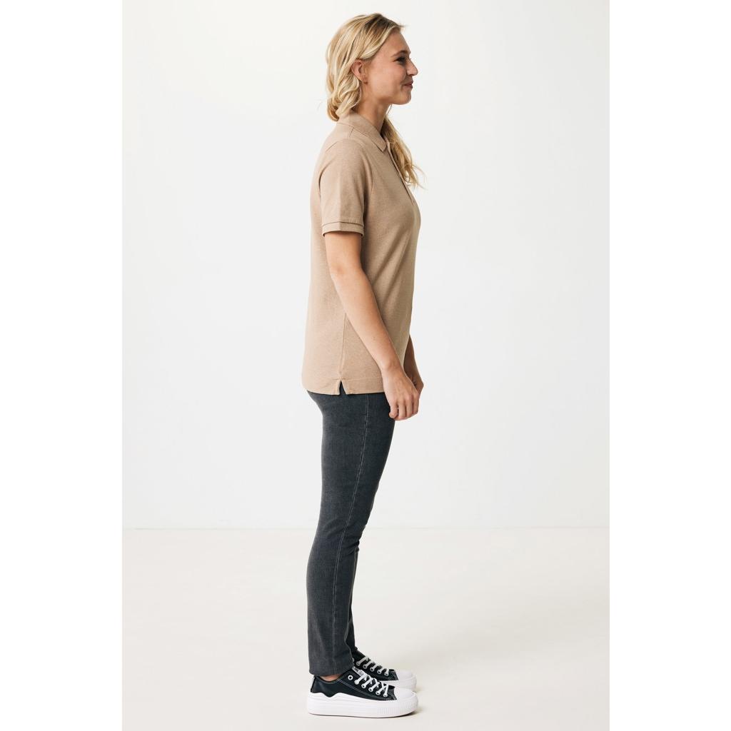 Polo din bumbac reciclat Iqoniq Yosemite heather brown 5XL