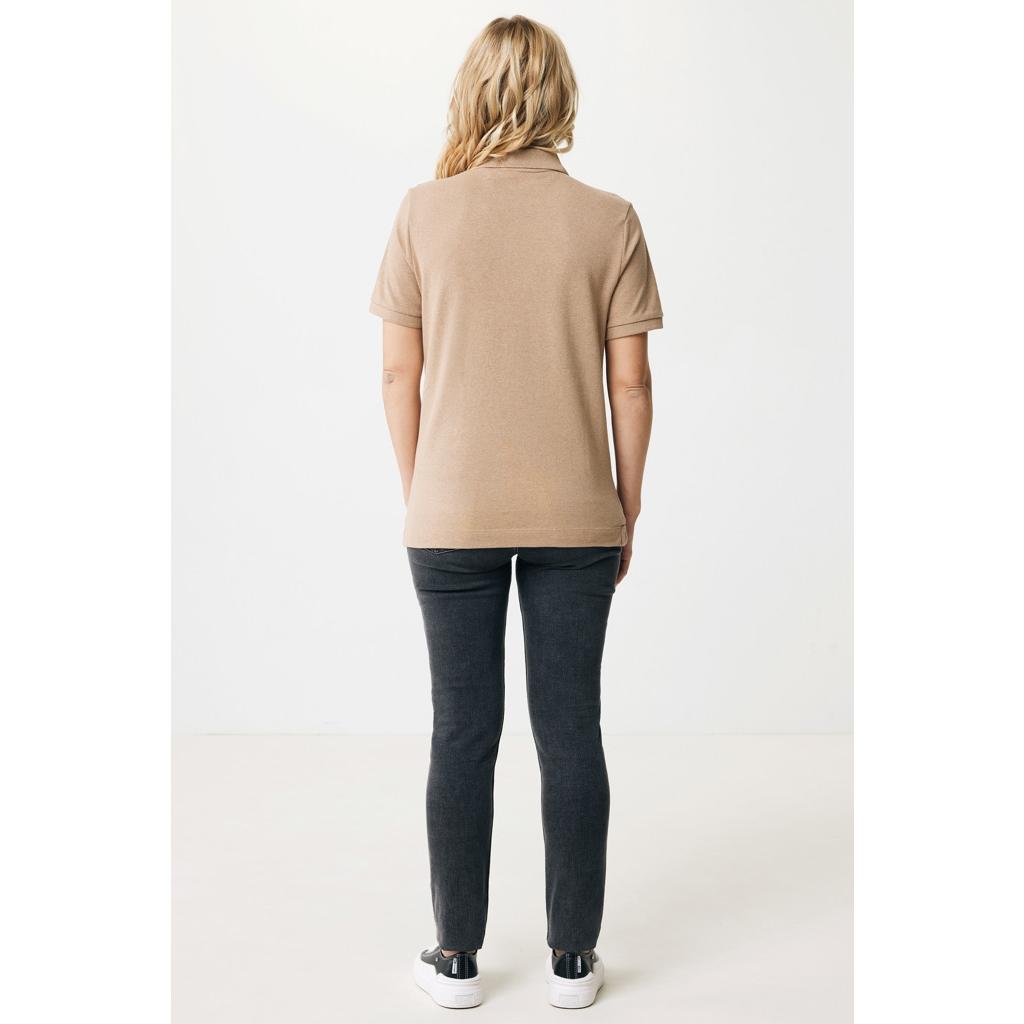 Polo din bumbac reciclat Iqoniq Yosemite heather brown 5XL