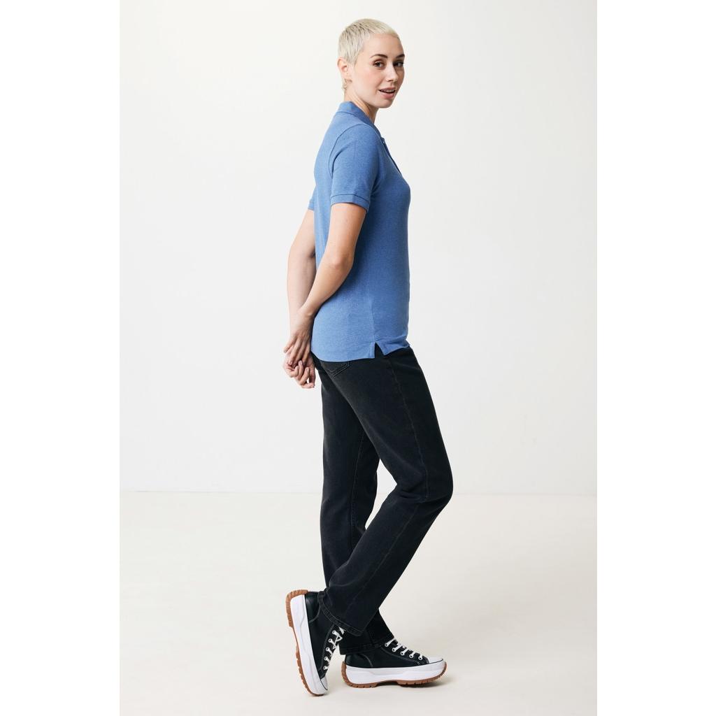 Polo din bumbac reciclat Iqoniq Yosemite heather blue 4XL