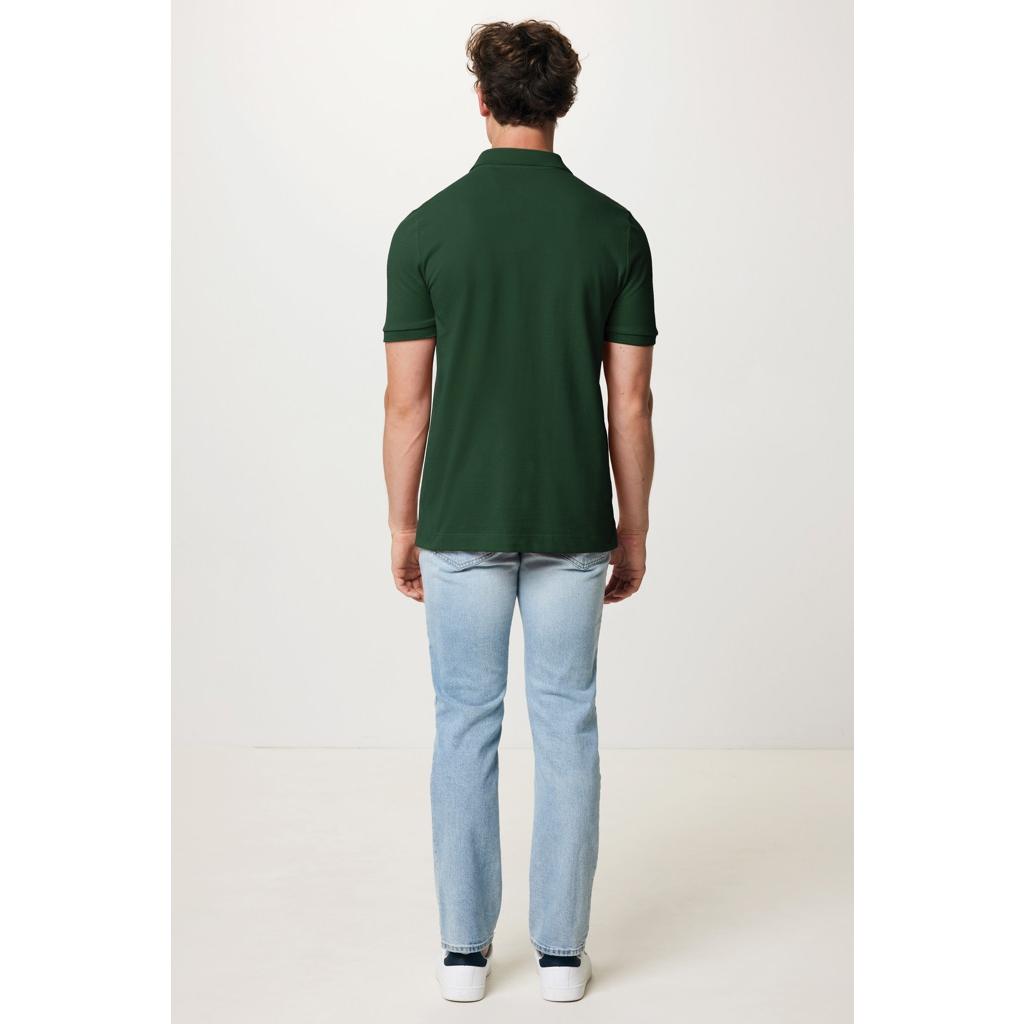 Polo din bumbac reciclat Iqoniq Yosemite forest green XS