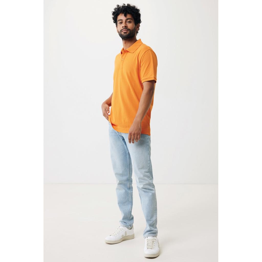Polo din bumbac reciclat Iqoniq Yosemite orange XS