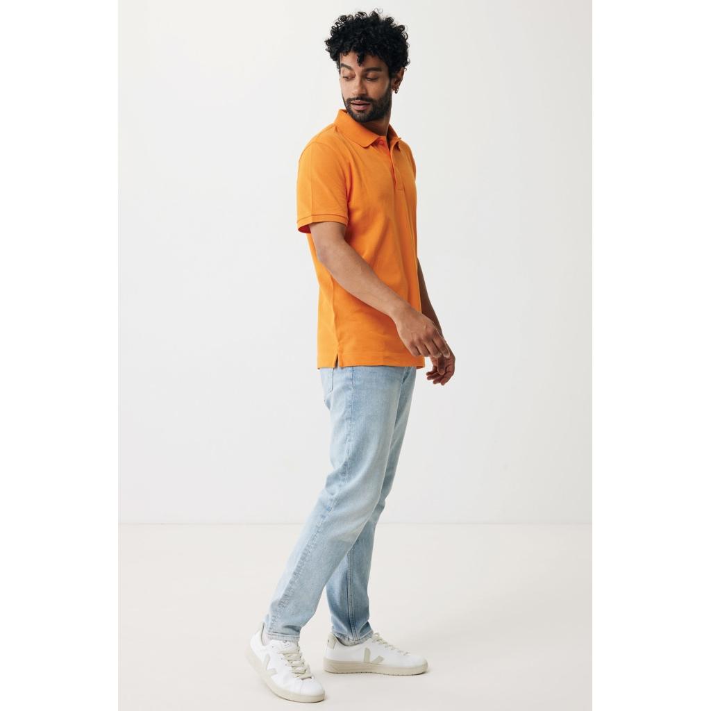 Polo din bumbac reciclat Iqoniq Yosemite orange XS