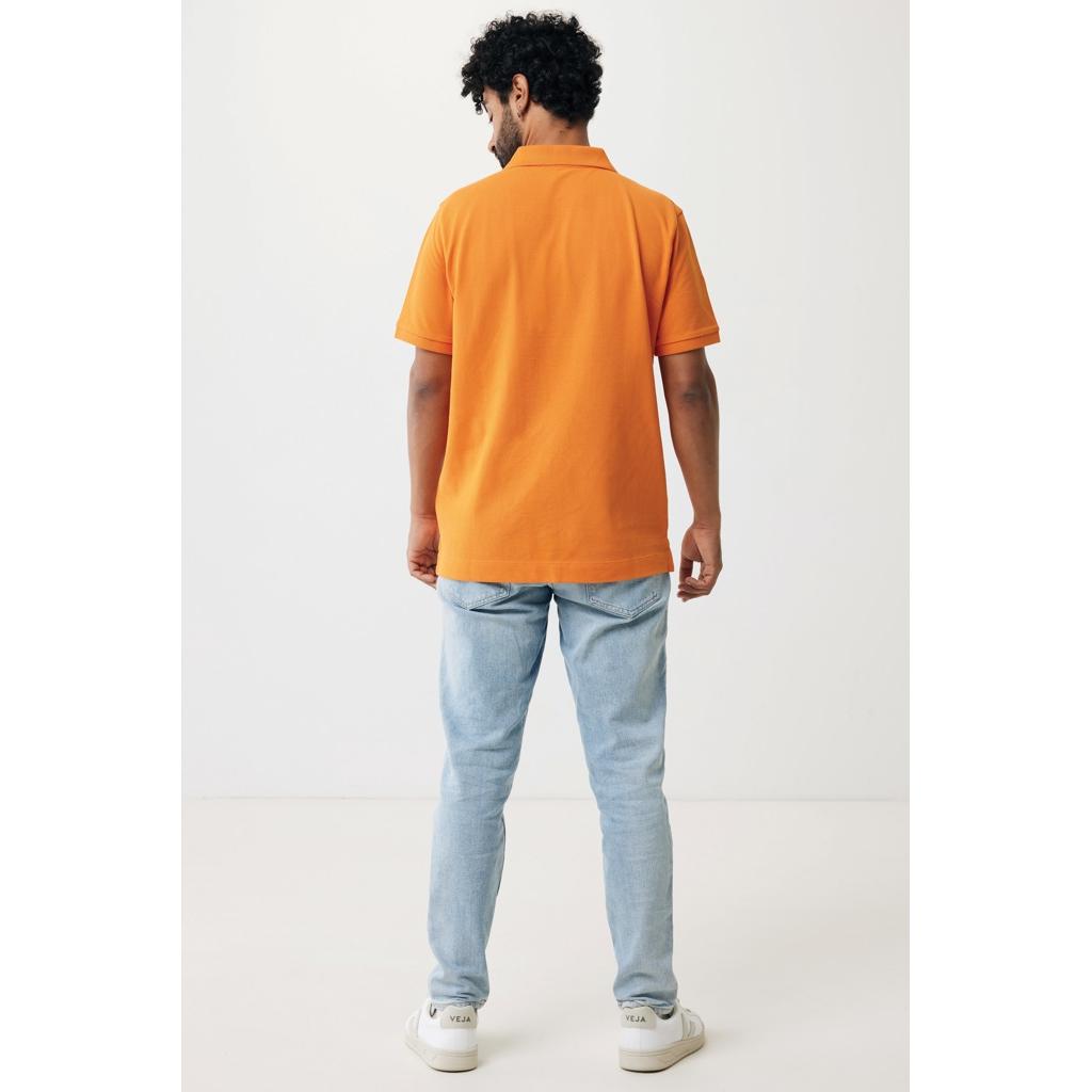 Polo din bumbac reciclat Iqoniq Yosemite orange XS