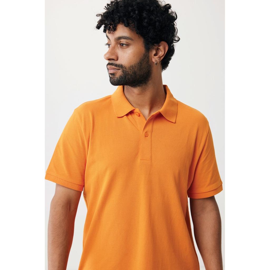 Polo din bumbac reciclat Iqoniq Yosemite orange XS