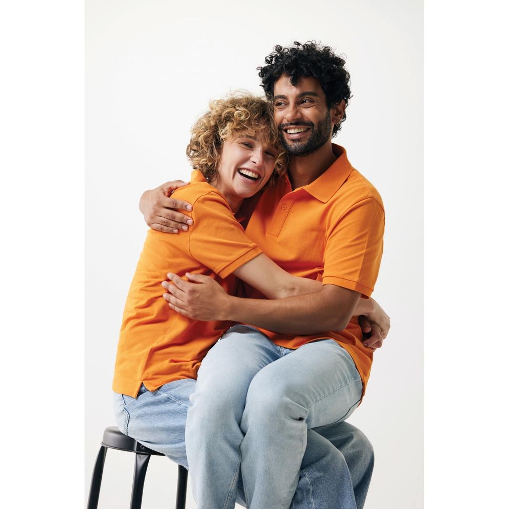 Polo din bumbac reciclat Iqoniq Yosemite orange XS