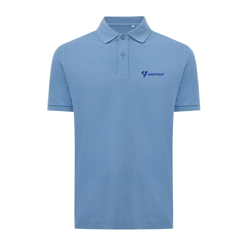 Polo din bumbac reciclat Iqoniq Yosemite Moon blue
