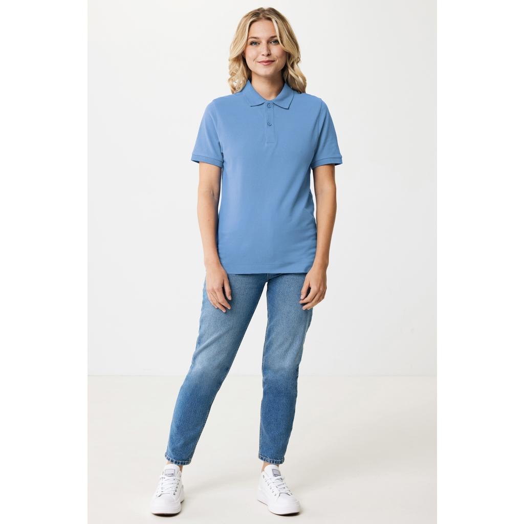 Polo din bumbac reciclat Iqoniq Yosemite Moon blue