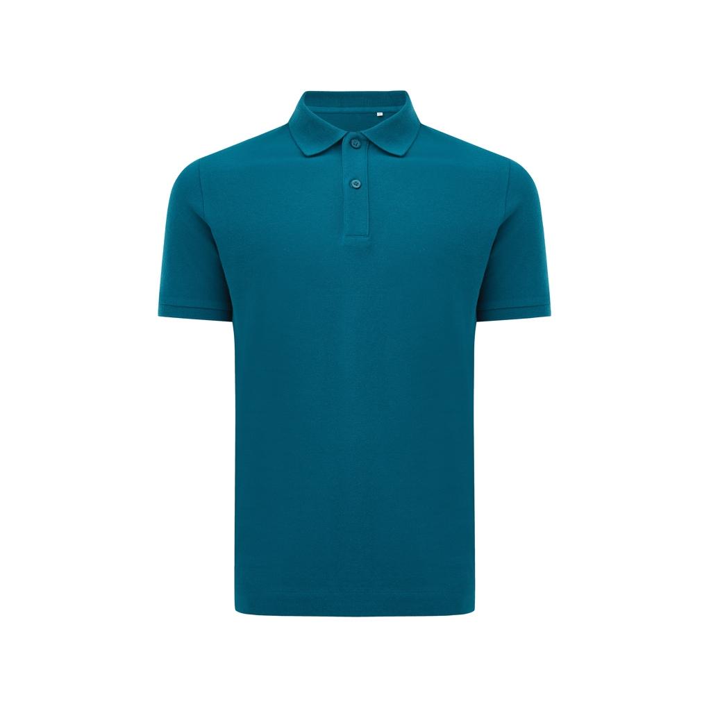 Polo din bumbac reciclat Iqoniq Yosemite dark teal XS