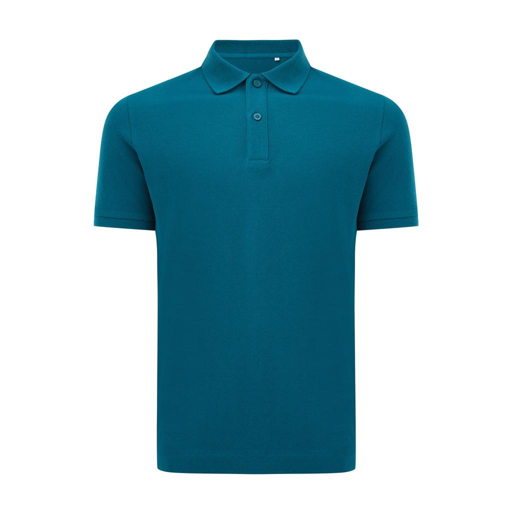 Polo din bumbac reciclat Iqoniq Yosemite dark teal XS