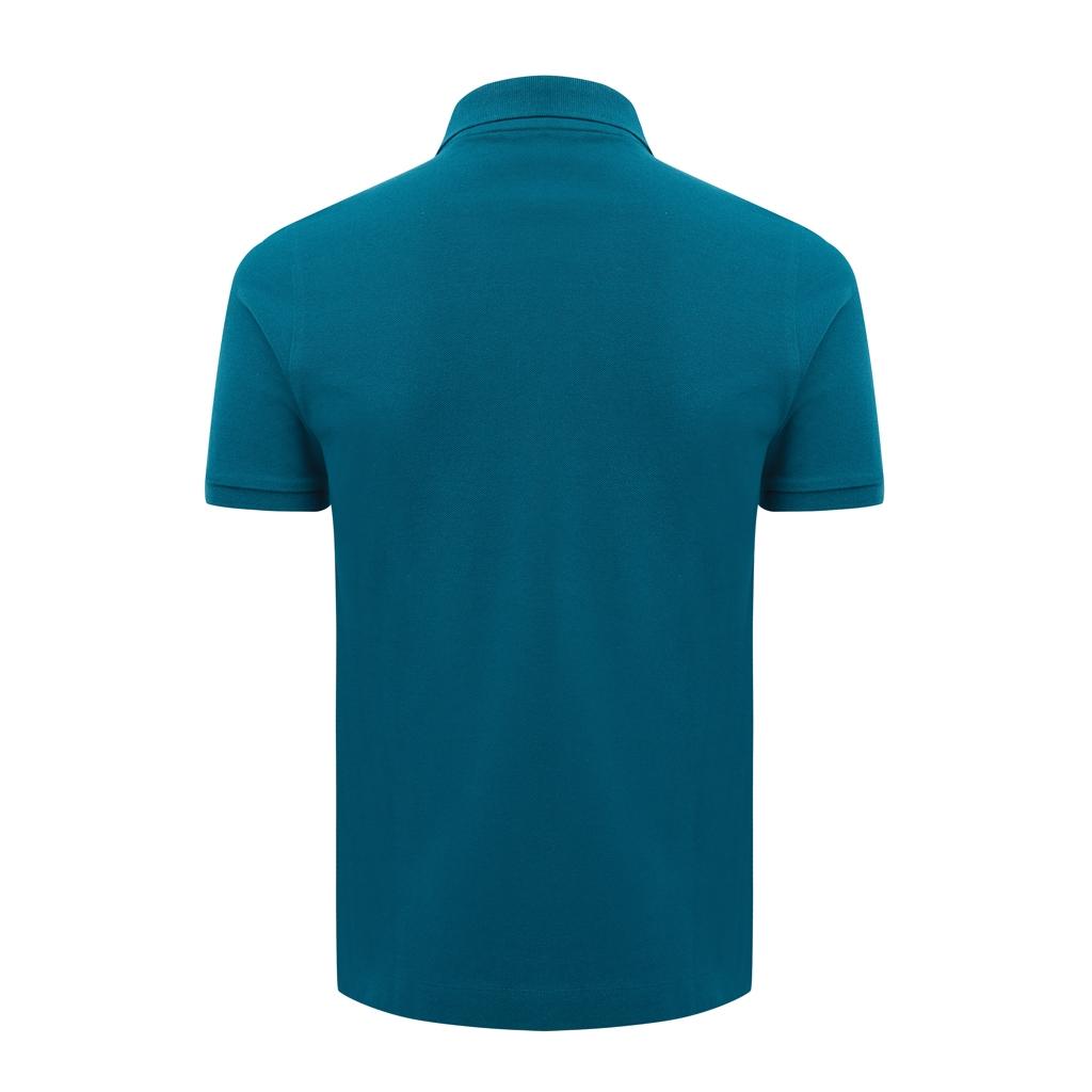 Polo din bumbac reciclat Iqoniq Yosemite dark teal XS