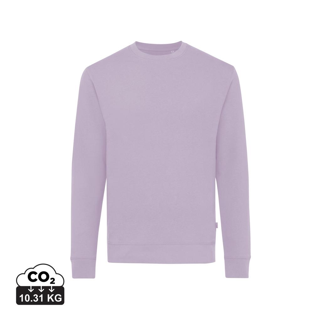 Pulover cu guler rotund din bumbac reciclat Iqoniq Zion lavender M