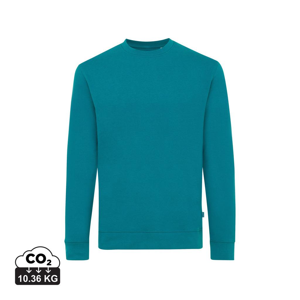 Pulover cu guler rotund din bumbac reciclat Iqoniq Zion verdigris 3XL