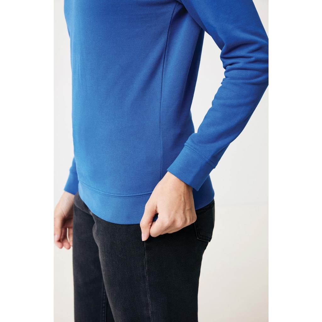 Pulover cu guler rotund din bumbac reciclat Iqoniq Zion royal blue 2XS