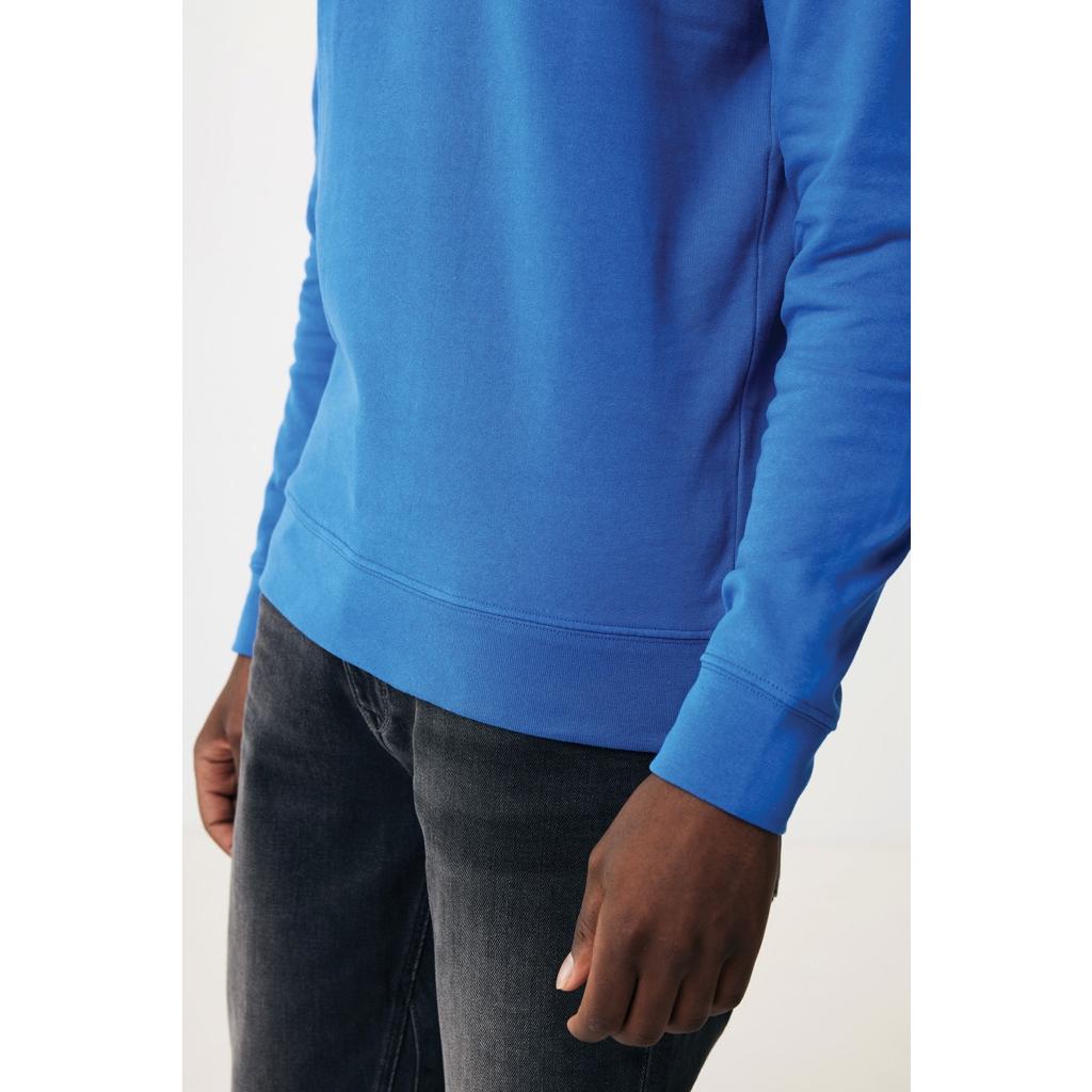 Pulover cu guler rotund din bumbac reciclat Iqoniq Zion royal blue 2XS