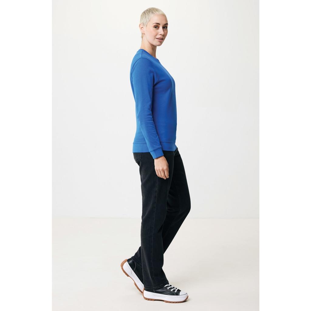 Pulover cu guler rotund din bumbac reciclat Iqoniq Zion royal blue 2XS