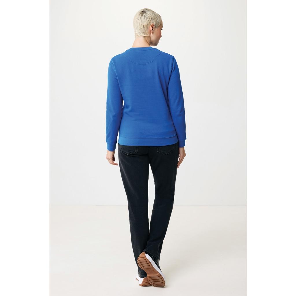 Pulover cu guler rotund din bumbac reciclat Iqoniq Zion royal blue 2XS