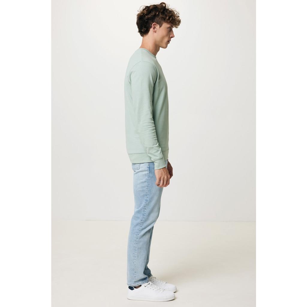 Pulover cu guler rotund din bumbac reciclat Iqoniq Zion iceberg green 2XS
